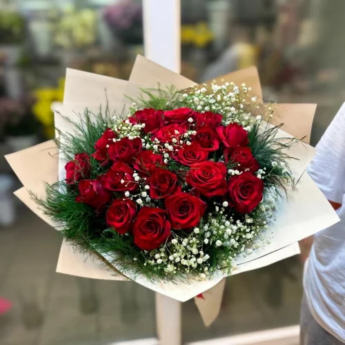 20 kırmizi gül buketi